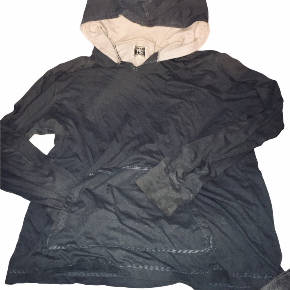 Large Converse pullover shirt with hood.